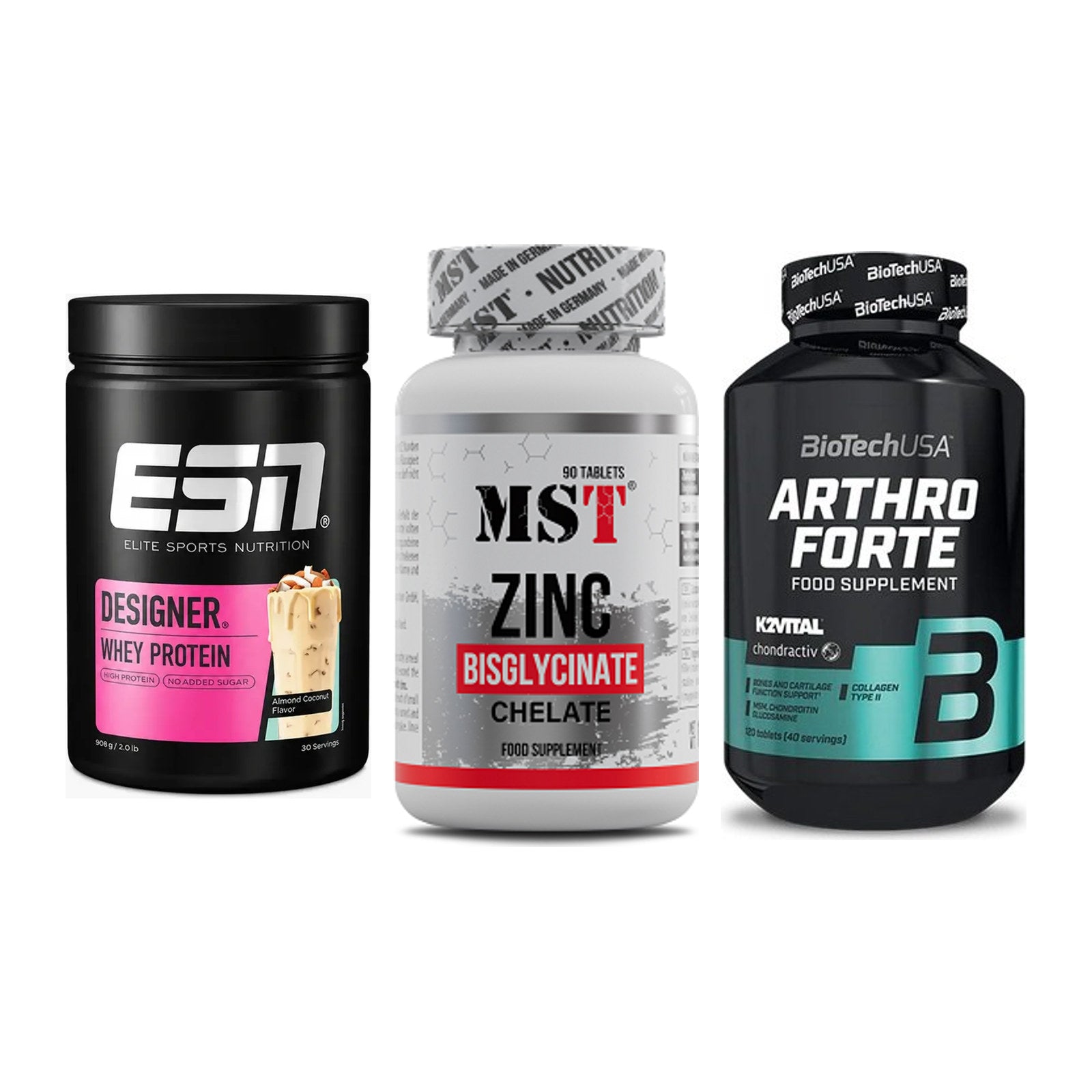 Regenerations-Set: ESN Designer + MST Zinc + BioTech Arthro – alle enthaltenen Artikel