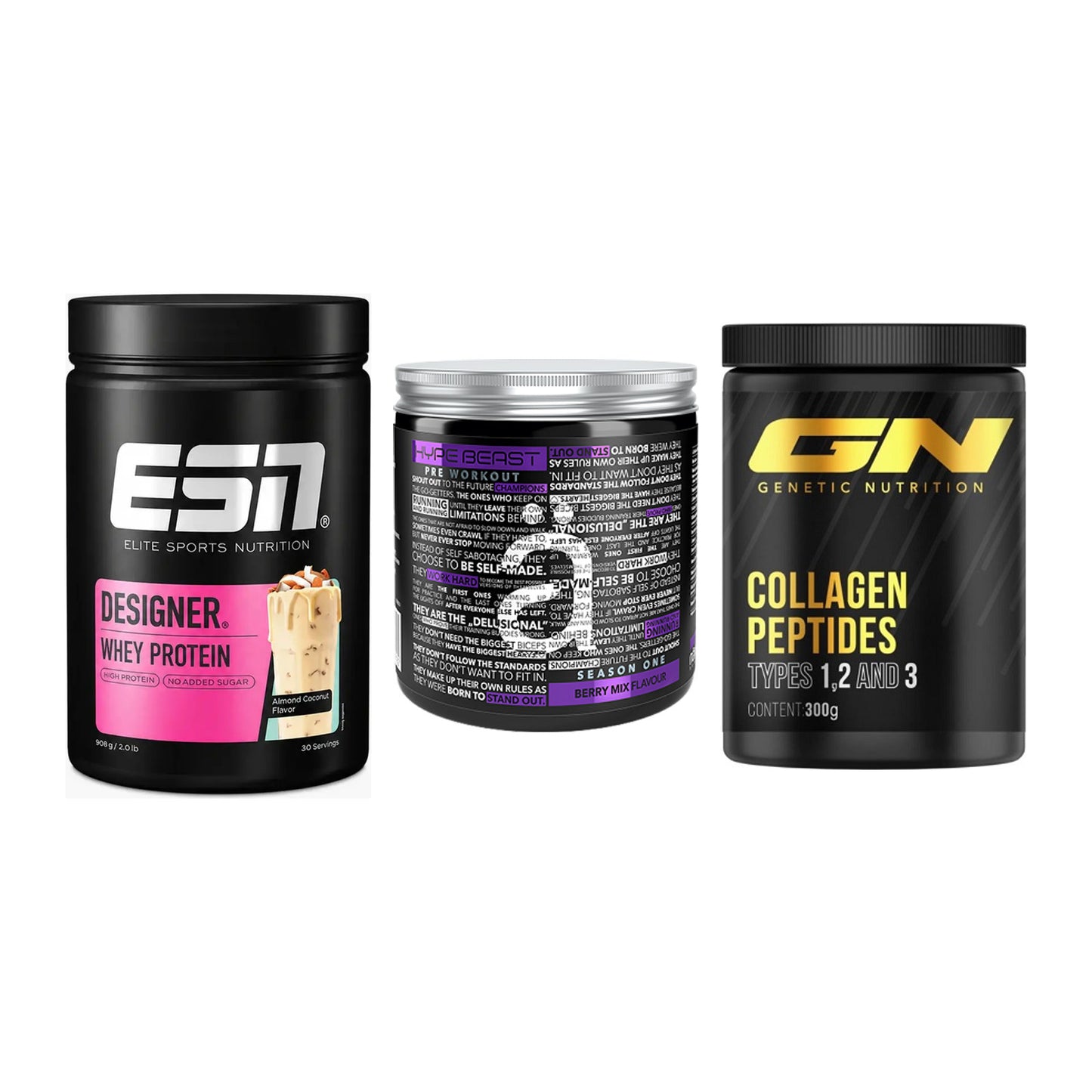 Regenerations-Set: ESN Designer + Nanosupps Hype + GN Peptan – alle enthaltenen Artikel