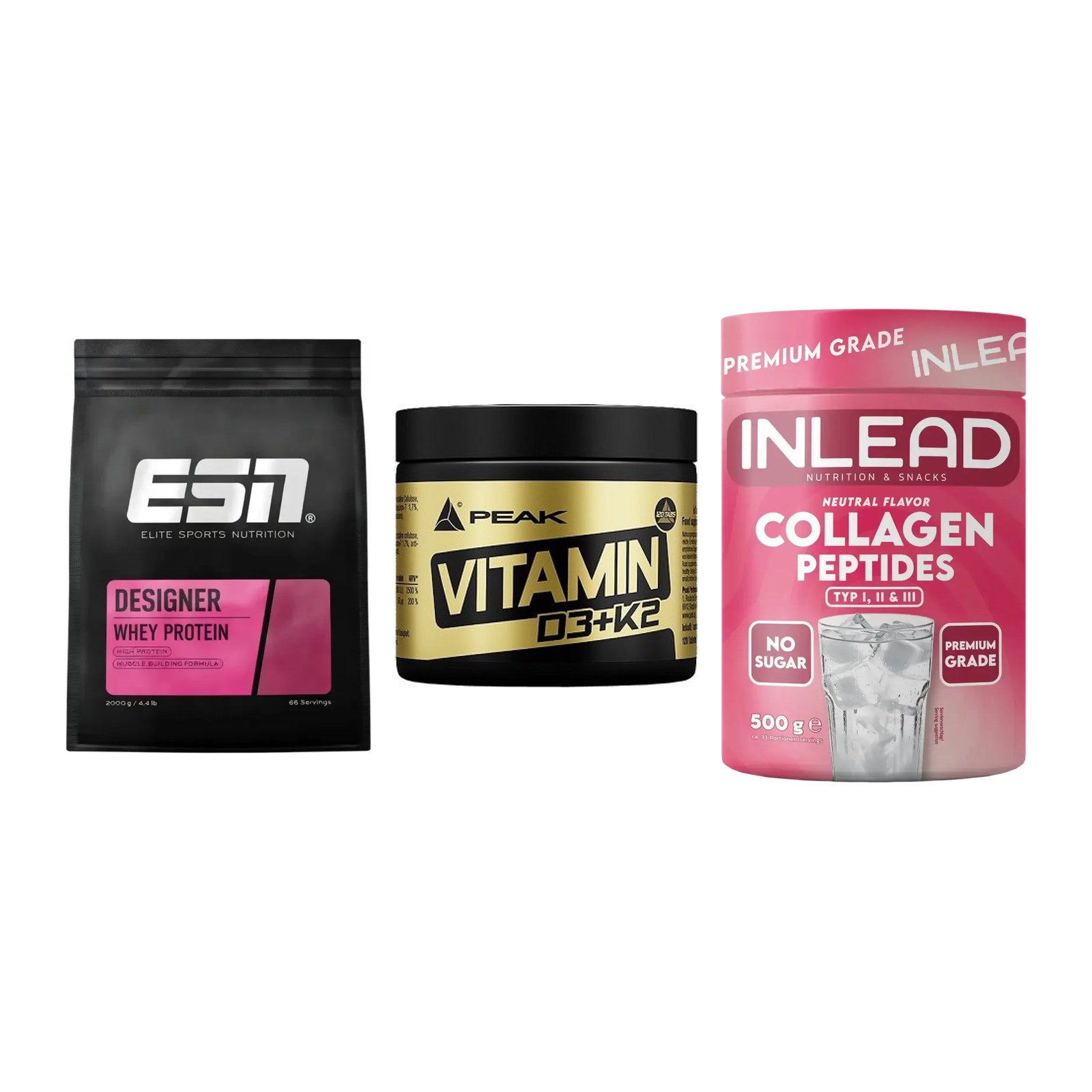 Regenerations-Set: ESN Designer + Peak Vitamin + INLEAD Collagen – alle enthaltenen Artikel
