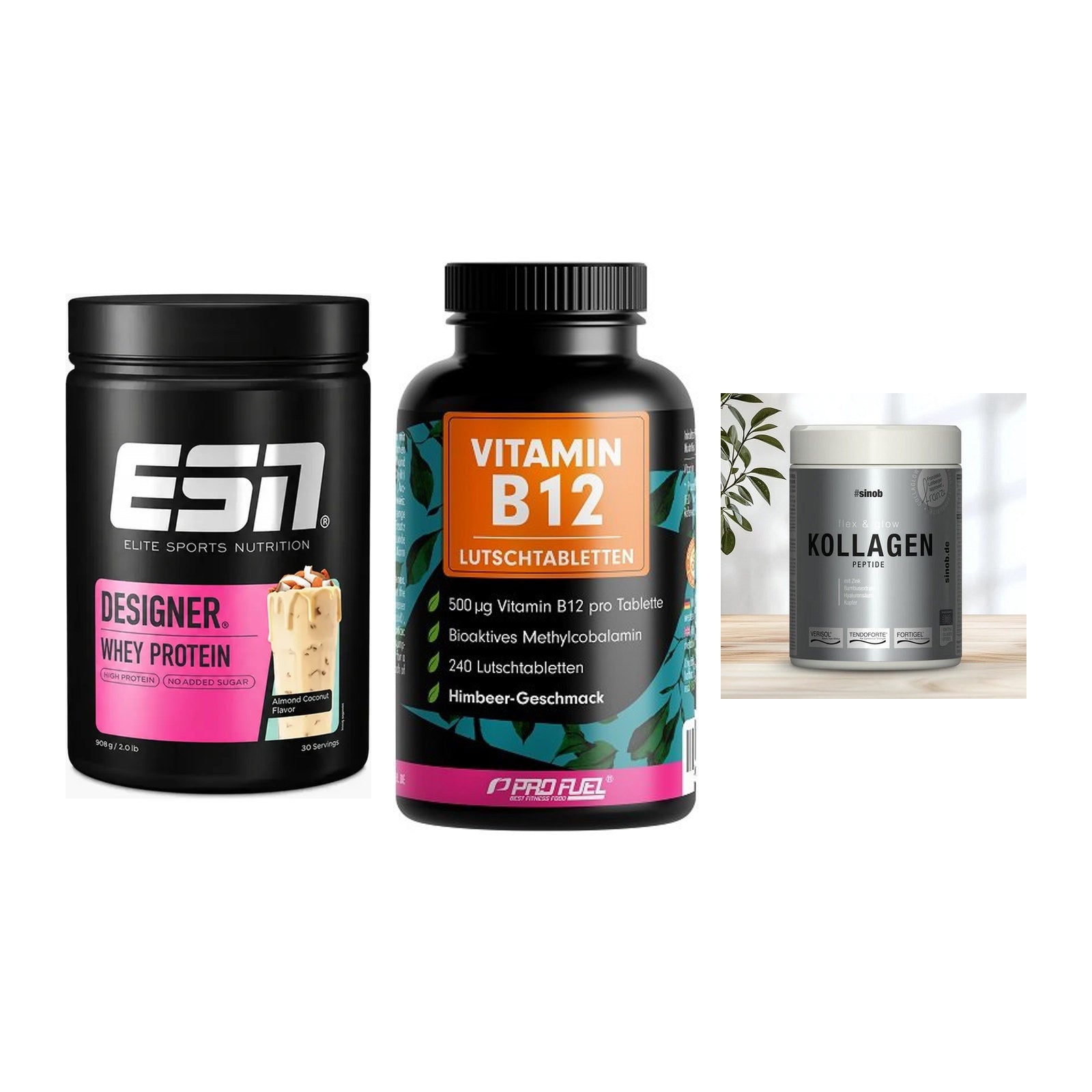 Regenerations-Set: ESN Designer + ProFuel Vitamin + Sinob Kollagen – alle enthaltenen Artikel