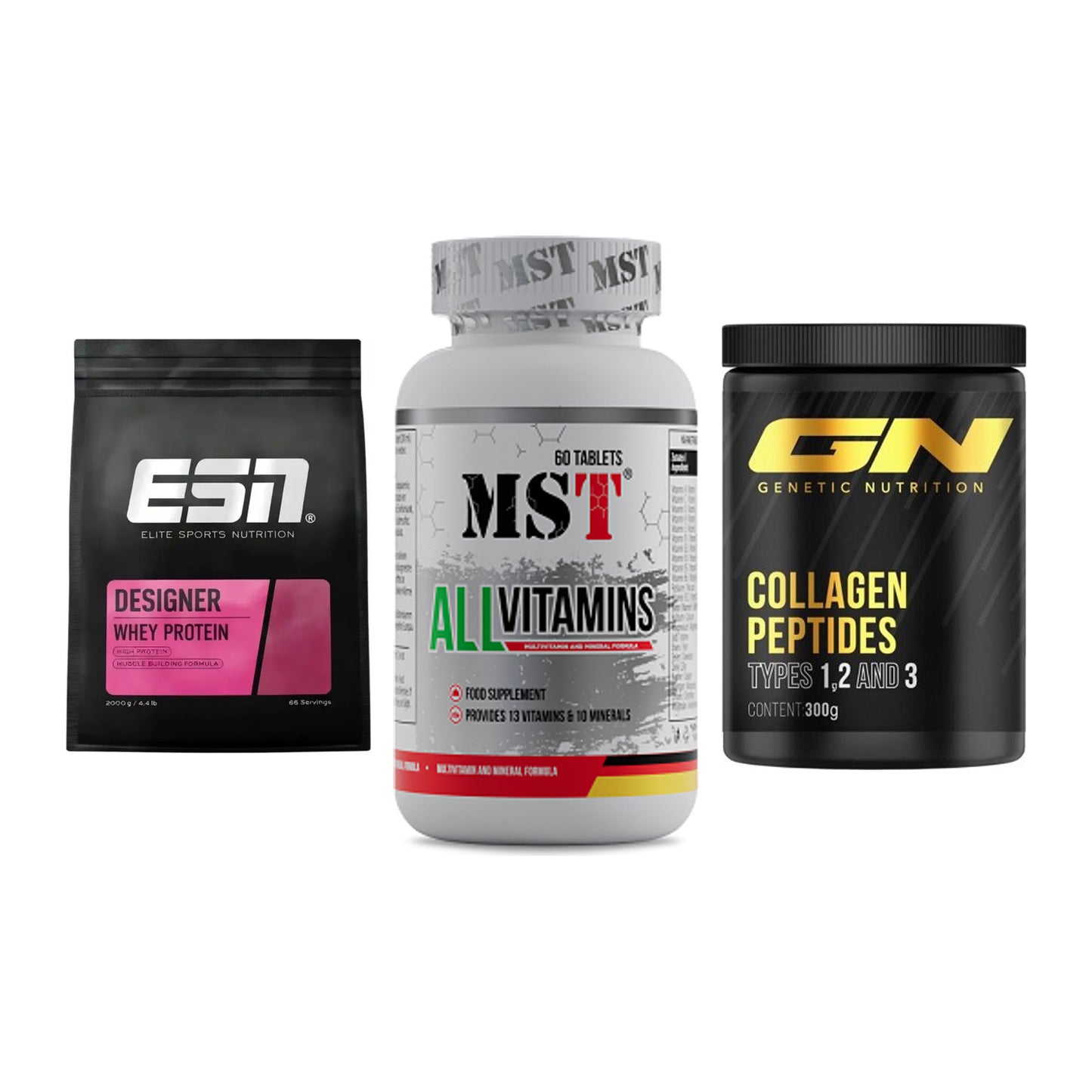 Regenerations-Set: ESN Designer + MST All Vitamin + GN Peptan – alle enthaltenen Artikel