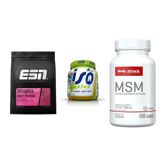 Regenerations-Set: ESN Designer + Olimp Iso Plus + Body Attack MSM – alle enthaltenen Artikel