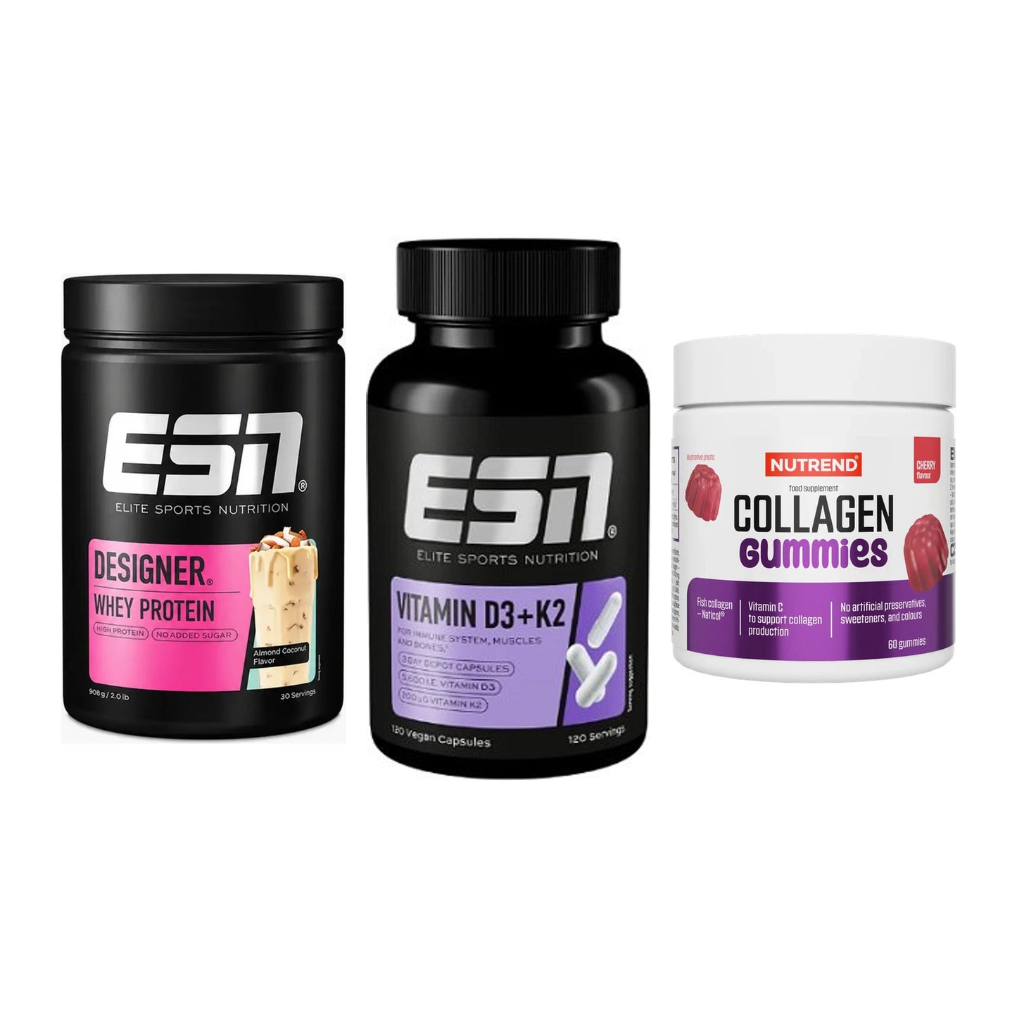 Regenerations-Set: ESN Designer + ESN Vitamin D3 + Nutrend Collage – alle enthaltenen Artikel