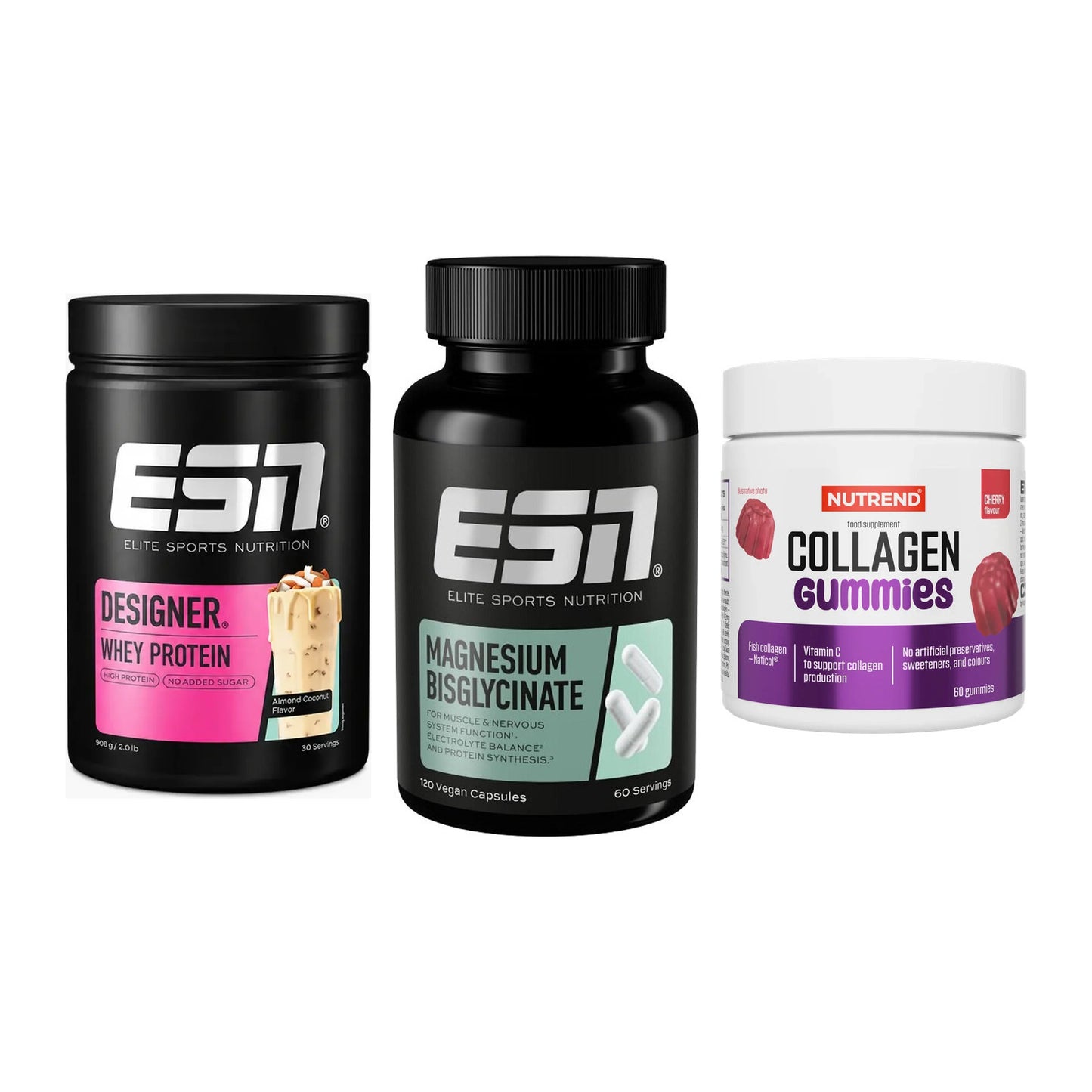 Regenerations-Set: ESN Designer + ESN Magnesium + Nutrend Collage – alle enthaltenen Artikel