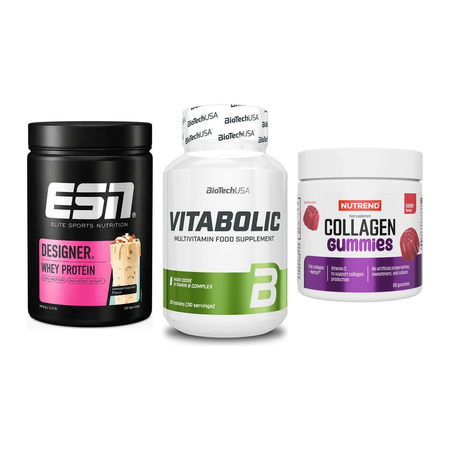 Regenerations-Set: ESN Designer + BioTech Vitabol + Nutrend Collage – alle enthaltenen Artikel