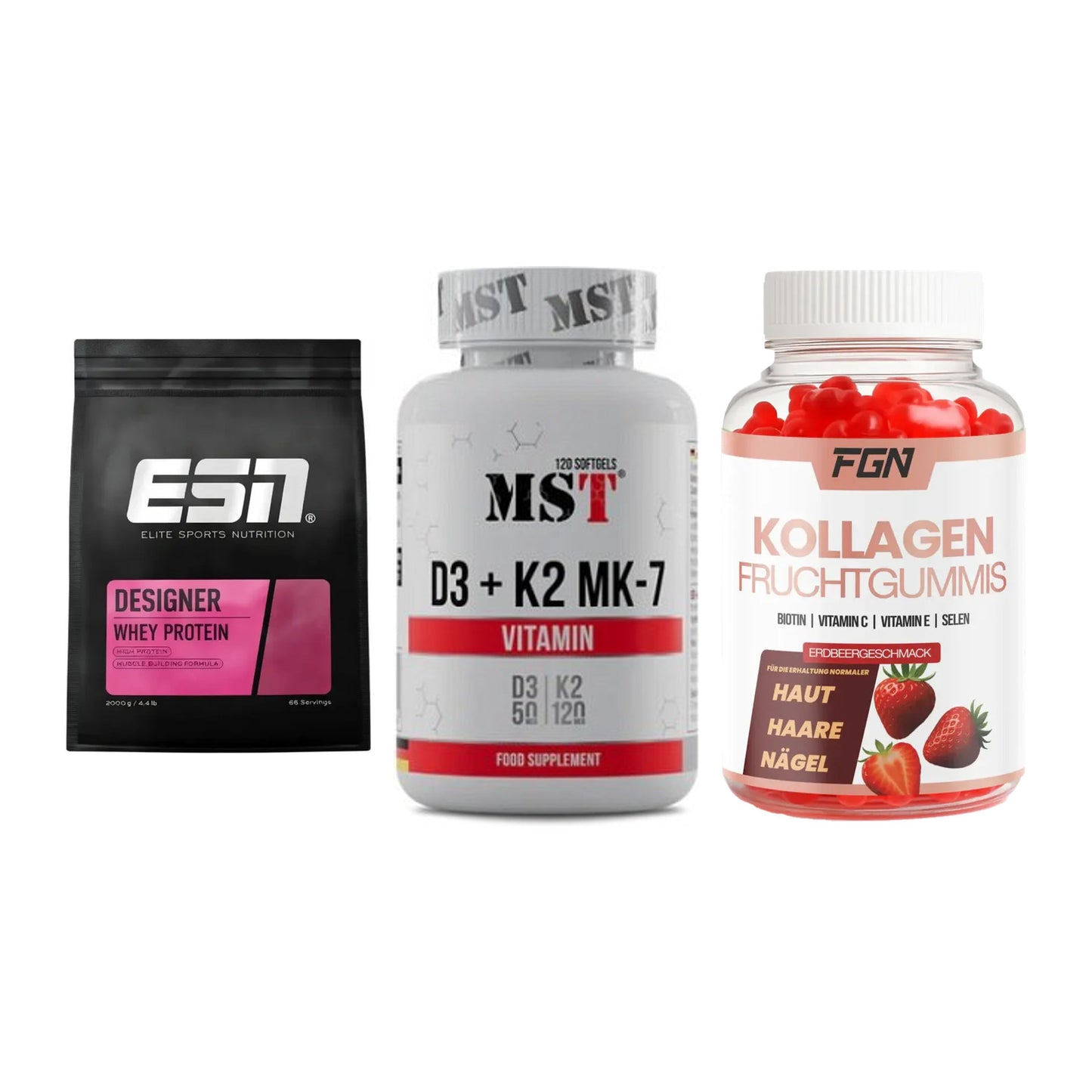 Regenerations-Set: ESN Designer + MST Vitamin D3 + FGN Kollagen 60 – alle enthaltenen Artikel
