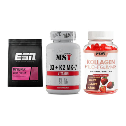 Regenerations-Set: ESN Designer + MST Vitamin D3 + FGN Kollagen 60 – alle enthaltenen Artikel