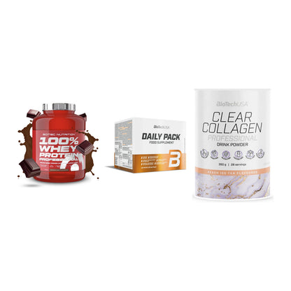 Regenerations-Set: Scitec 100% + BioTech Daily + BioTech Clear – alle enthaltenen Artikel
