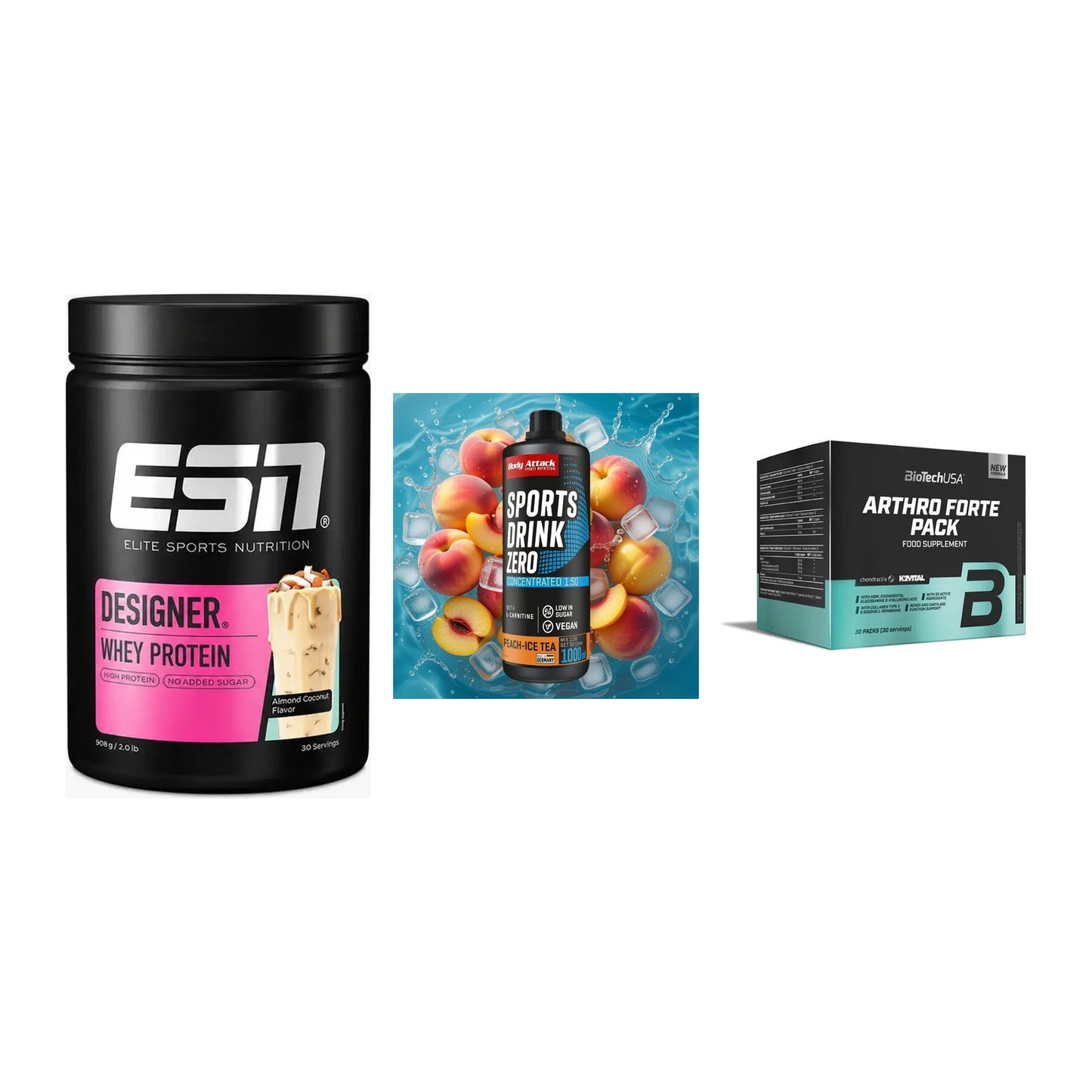 Regenerations-Set: ESN Designer + Body Attack + BioTech Arthro – alle enthaltenen Artikel