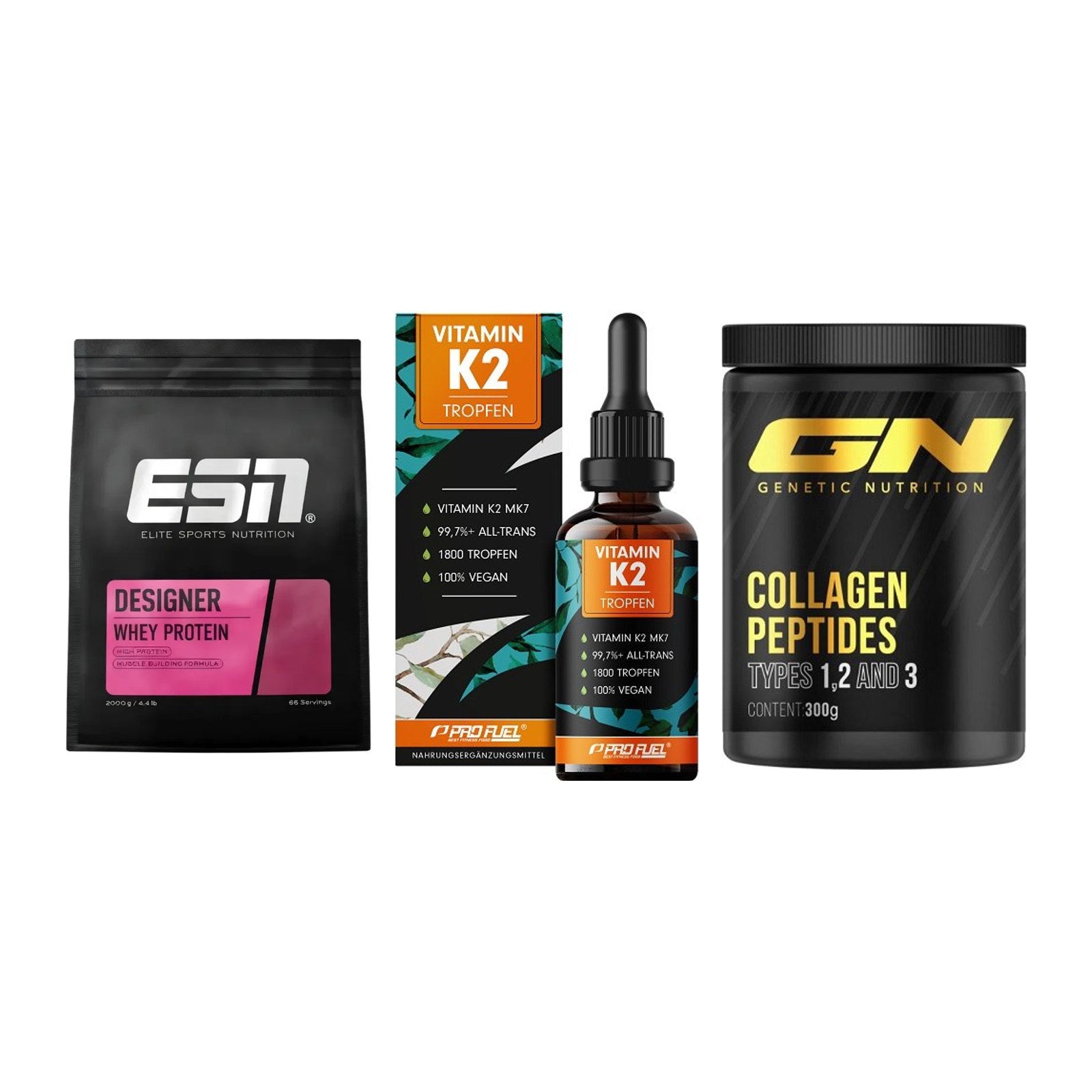 Regenerations-Set: ESN Designer + ProFuel Vitamin + GN Peptan – alle enthaltenen Artikel