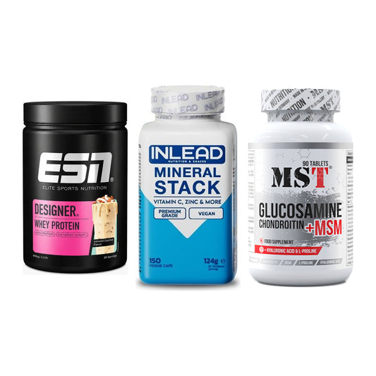 Regenerations-Set: ESN Designer + INLEAD Mineral + MST Glucosamine – alle enthaltenen Artikel