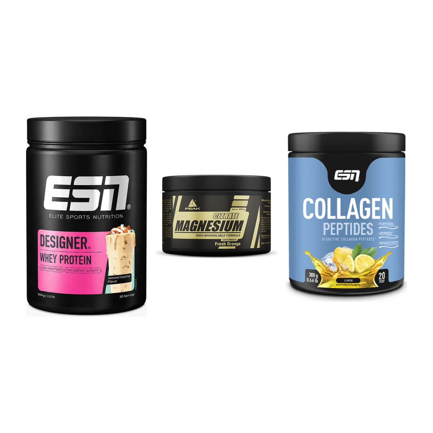 Regenerations-Set: ESN Designer + Peak Magnesium + ESN Collagen – alle enthaltenen Artikel