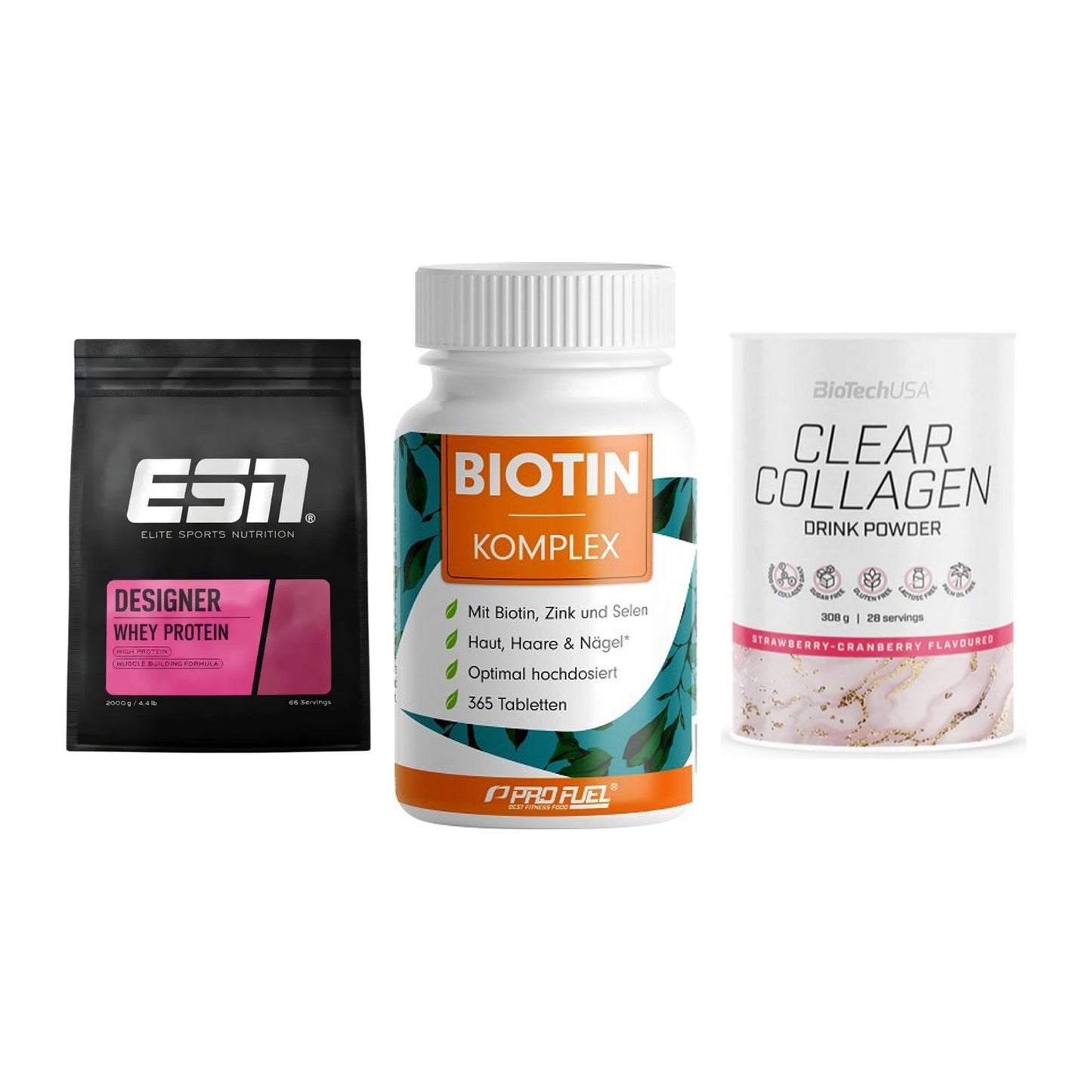 Regenerations-Set: ESN Designer + ProFuel BIOTIN + BioTech Clear – alle enthaltenen Artikel