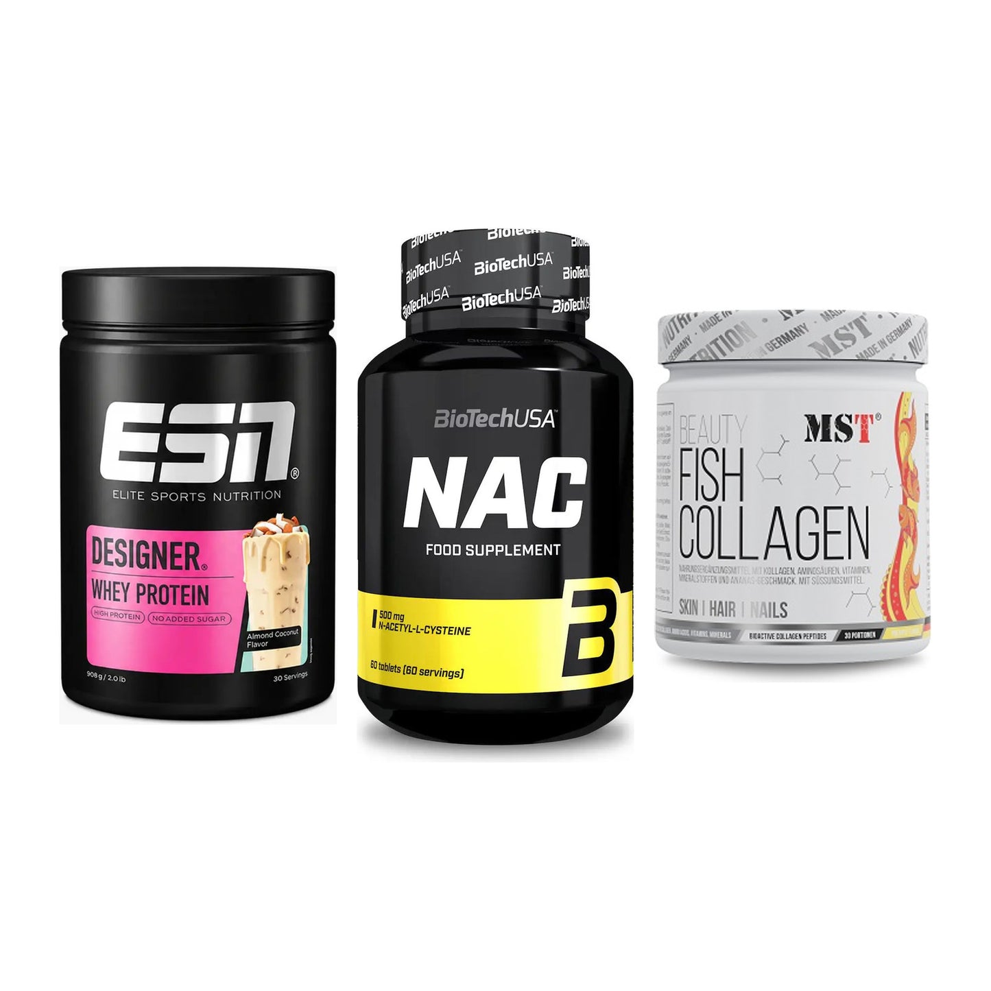 Regenerations-Set: ESN Designer + BioTech NAC + MST Beauty Fish – alle enthaltenen Artikel