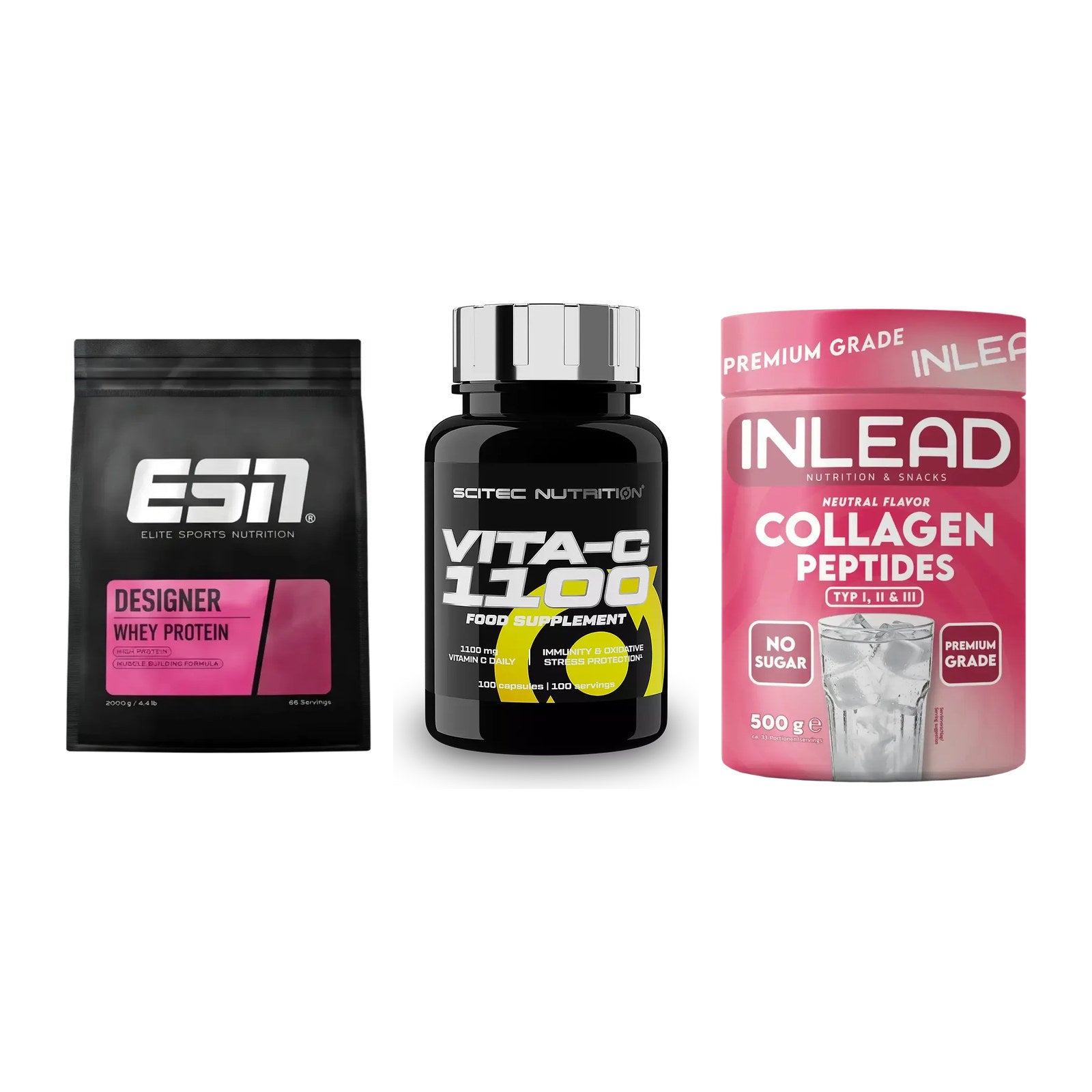 Regenerations-Set: ESN Designer + Scitec Vitamin + INLEAD Collagen – alle enthaltenen Artikel