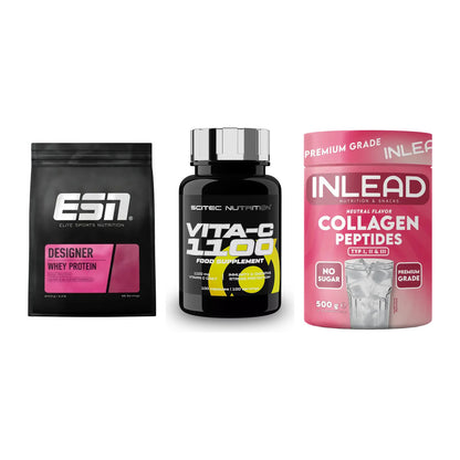 Regenerations-Set: ESN Designer + Scitec Vitamin + INLEAD Collagen – alle enthaltenen Artikel
