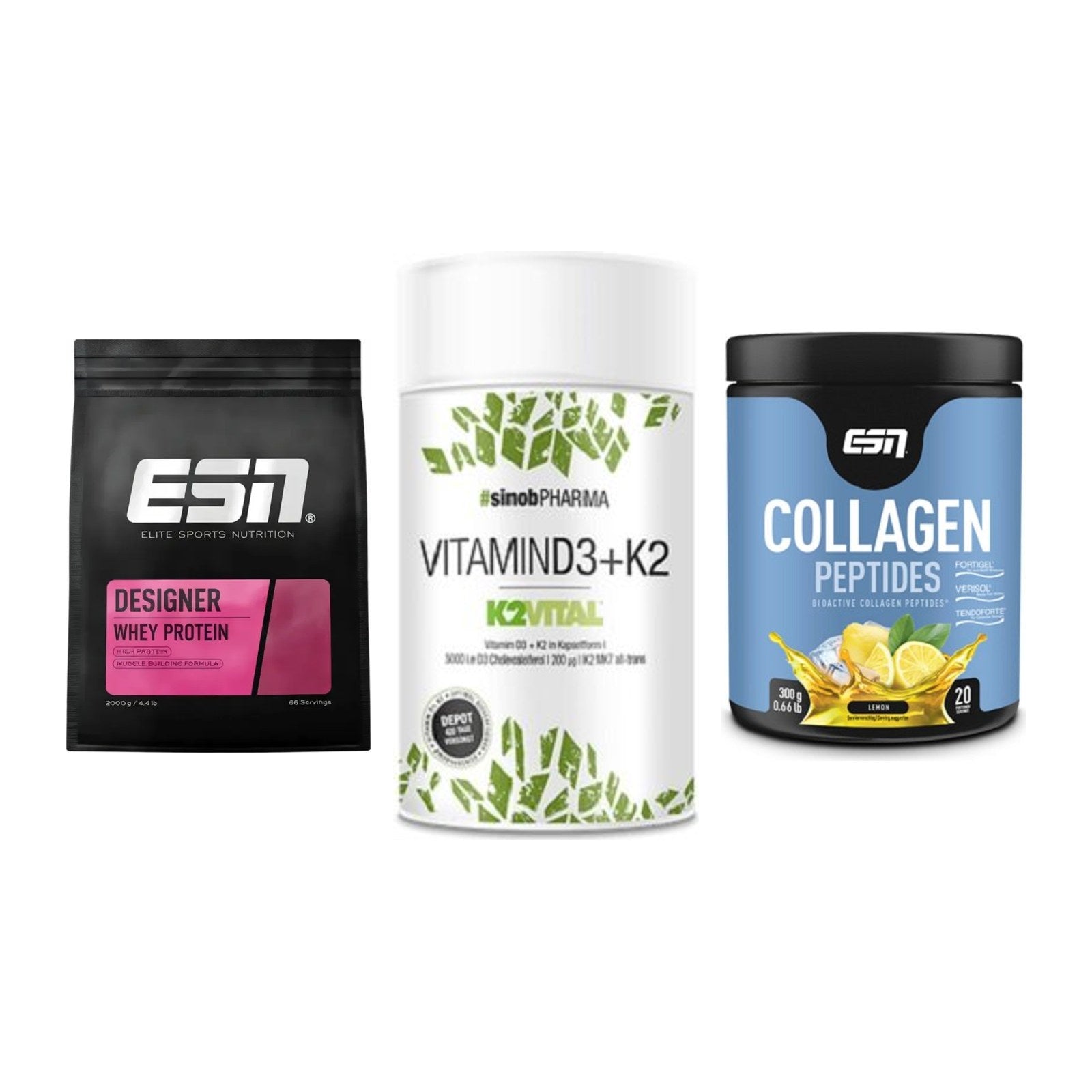 Regenerations-Set: ESN Designer + Sinob Vitamin + ESN Collagen – alle enthaltenen Artikel