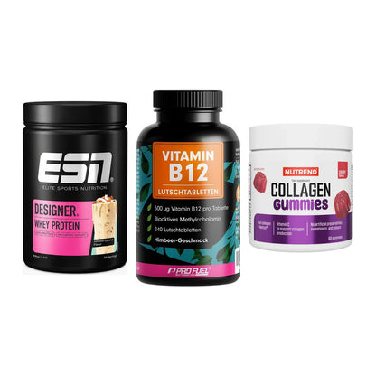 Regenerations-Set: ESN Designer + ProFuel Vitamin + Nutrend Collage – alle enthaltenen Artikel