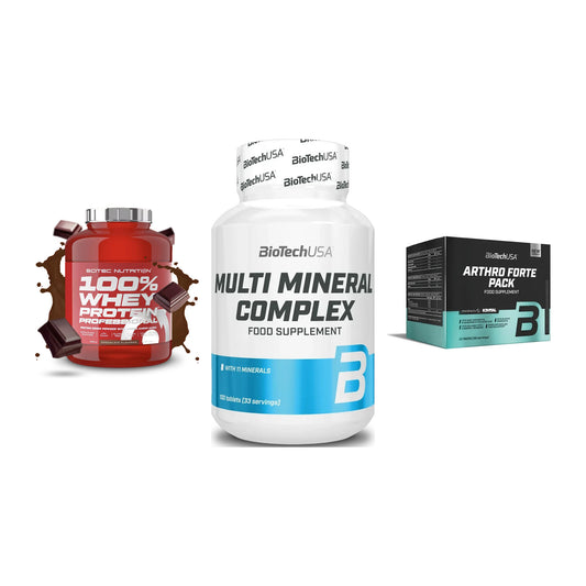 Regenerations-Set: Scitec 100% + BioTech Multi + BioTech Arthro – alle enthaltenen Artikel