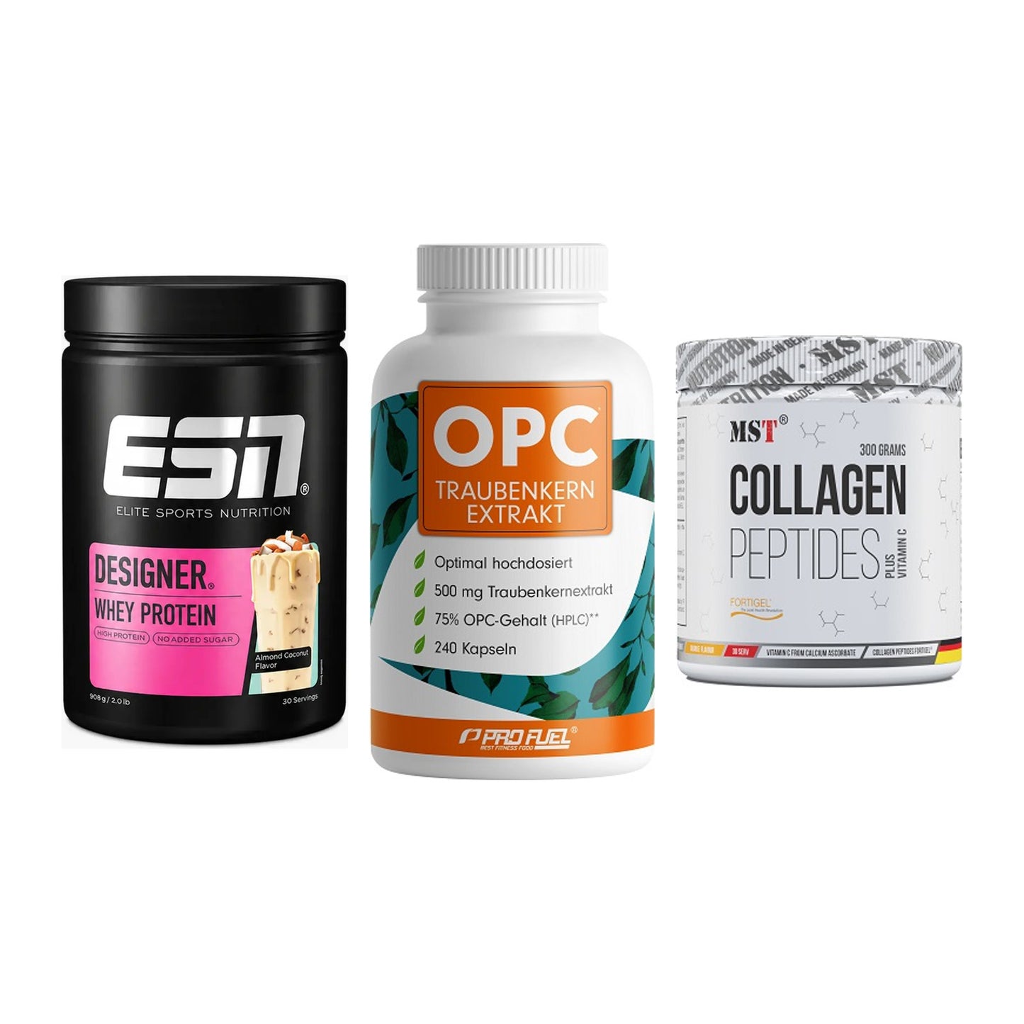 Regenerations-Set: ESN Designer + ProFuel OPC + MST Collagen – alle enthaltenen Artikel
