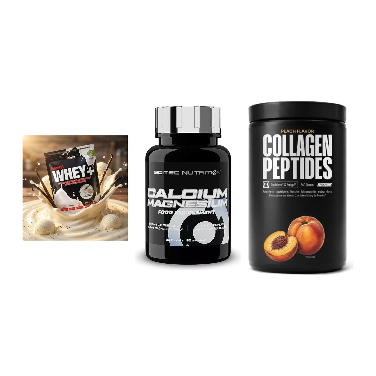 Regenerations-Set: Sinob Honest + Scitec Calcium + Big Zone – alle enthaltenen Artikel