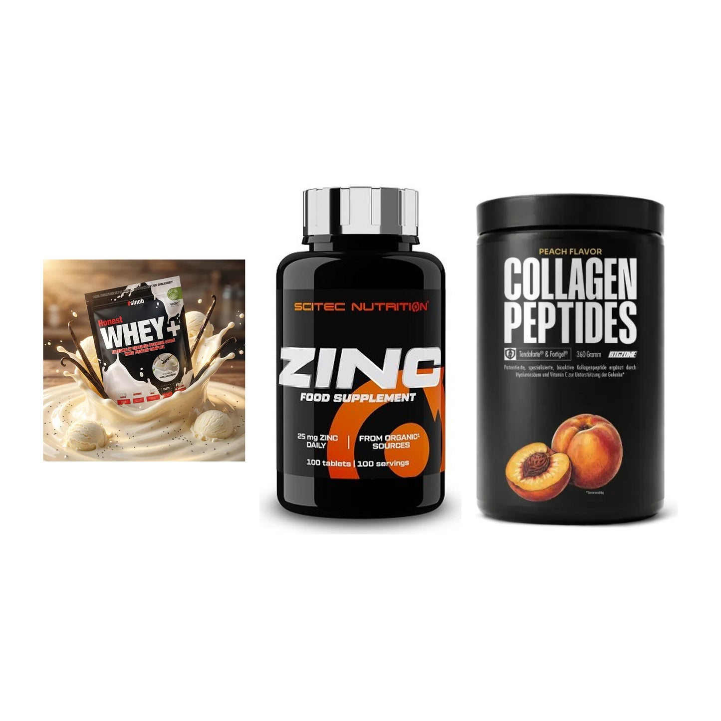 Regenerations-Set: Sinob Honest + Scitec Zinc + Big Zone – alle enthaltenen Artikel