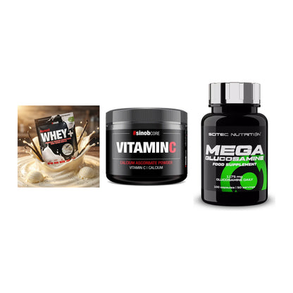 Regenerations-Set: Sinob Honest + Sinob Vitamin C + Scitec Mega – alle enthaltenen Artikel