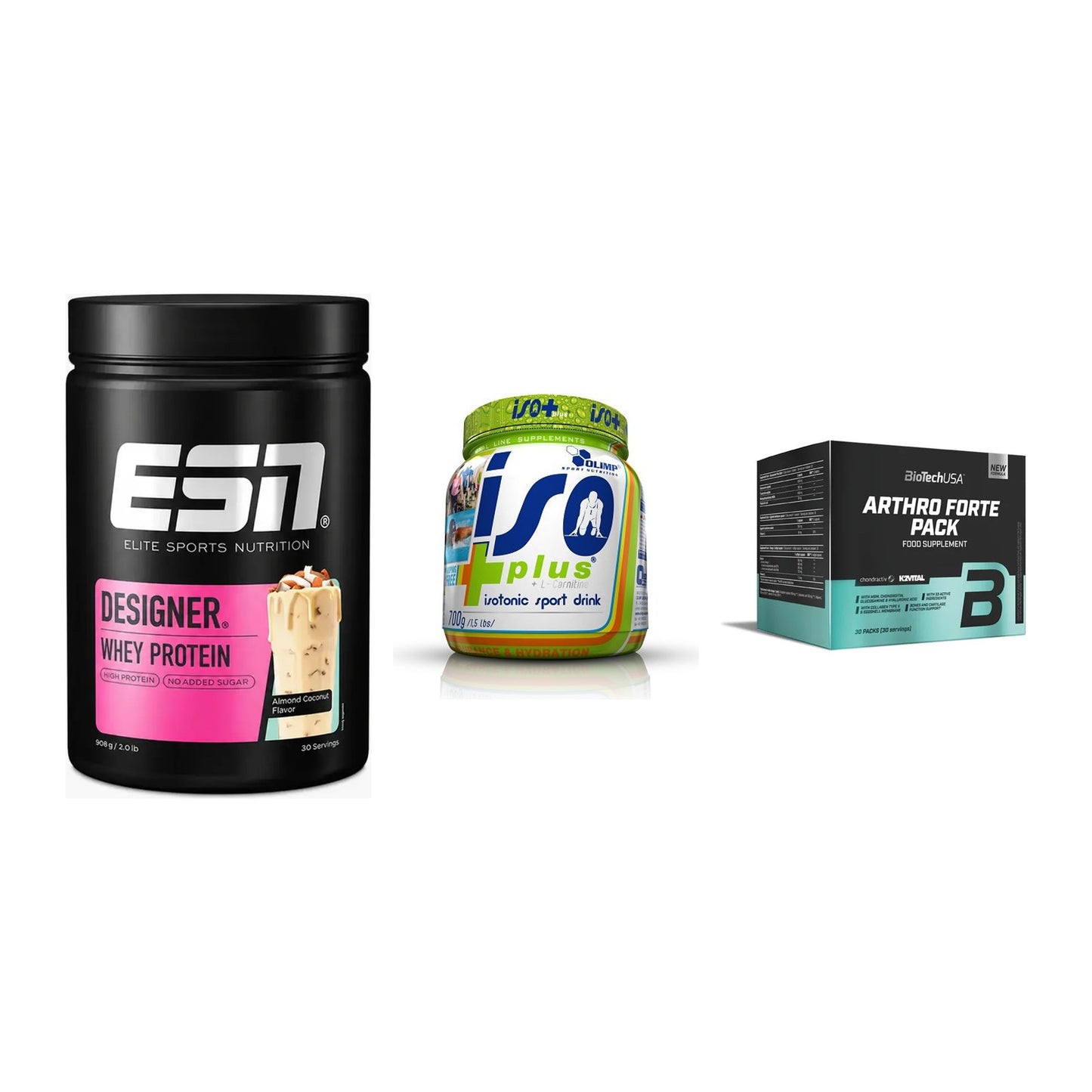 Regenerations-Set: ESN Designer + Olimp Iso Plus + BioTech Arthro – alle enthaltenen Artikel