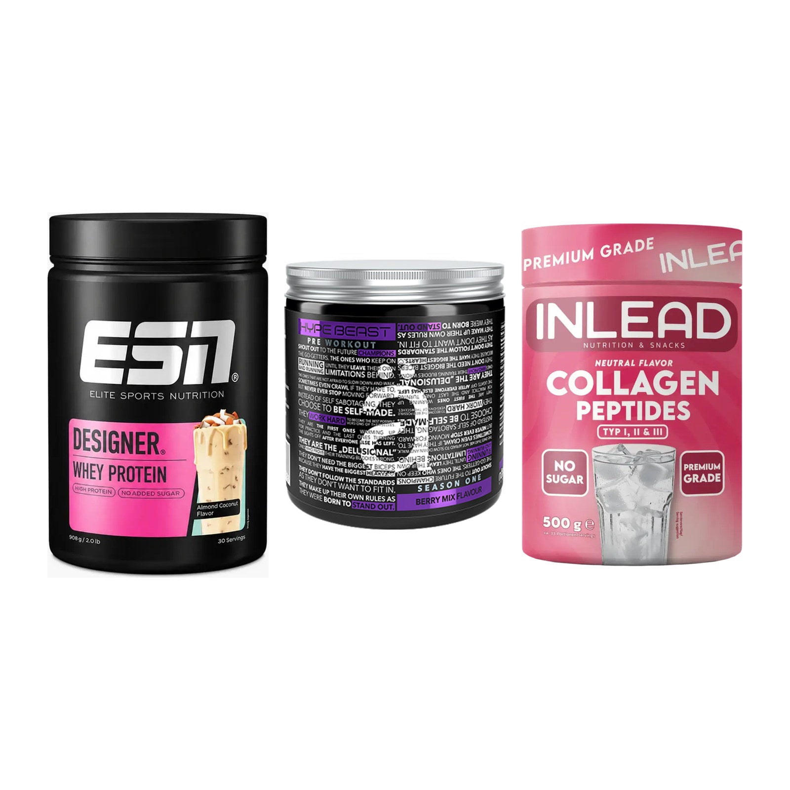 Regenerations-Set: ESN Designer + Nanosupps Hype + INLEAD Collagen – alle enthaltenen Artikel