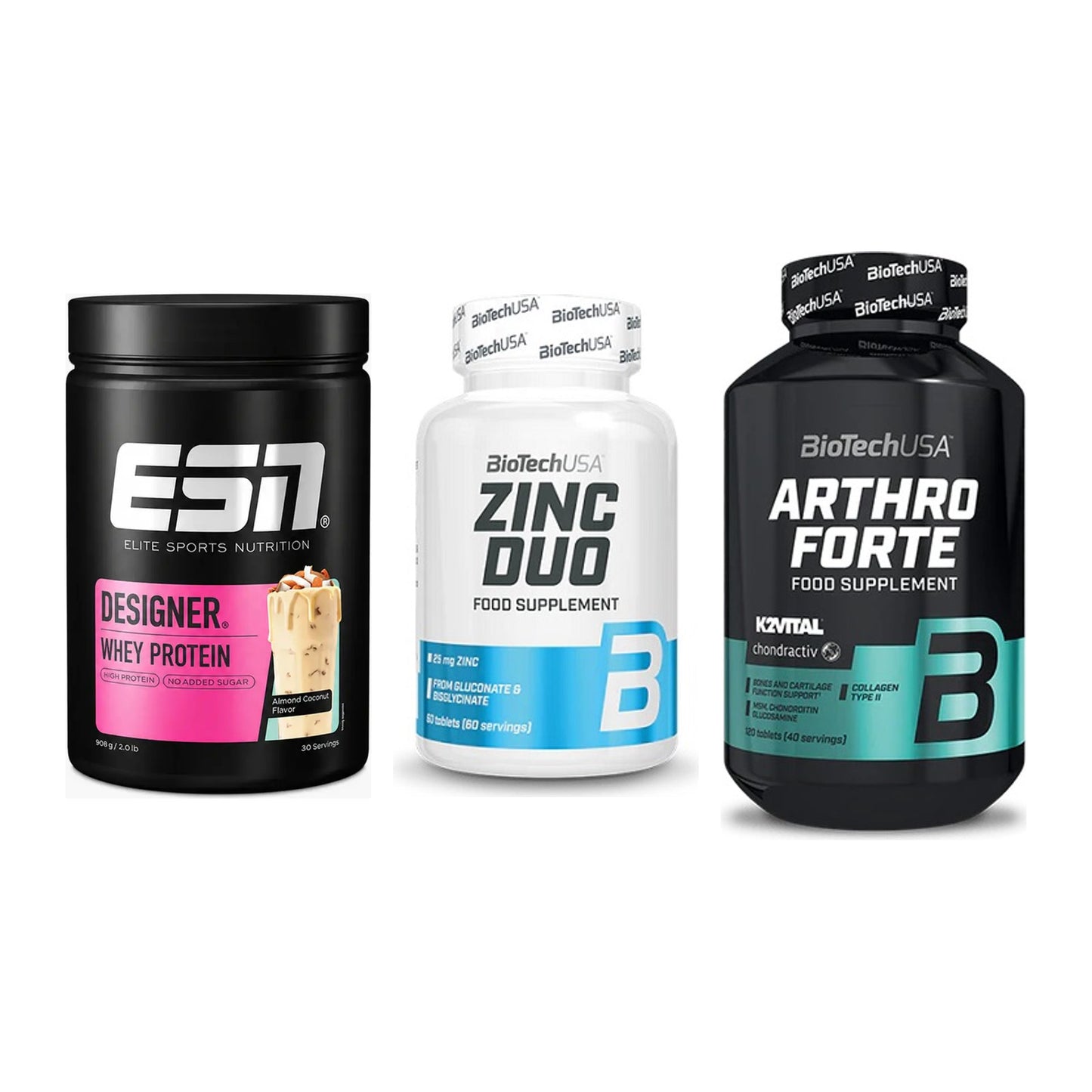 Regenerations-Set: ESN Designer + BioTech Zinc + BioTech Arthro – alle enthaltenen Artikel