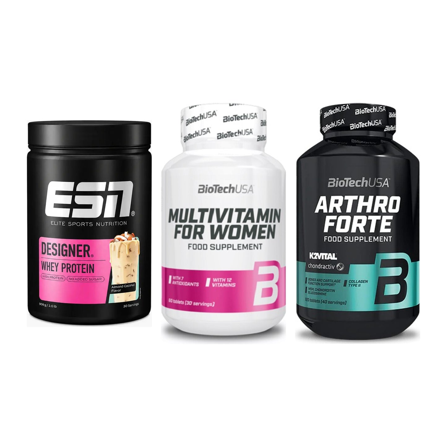 Regenerations-Set: ESN Designer + BioTech Multivi + BioTech Arthro – alle enthaltenen Artikel