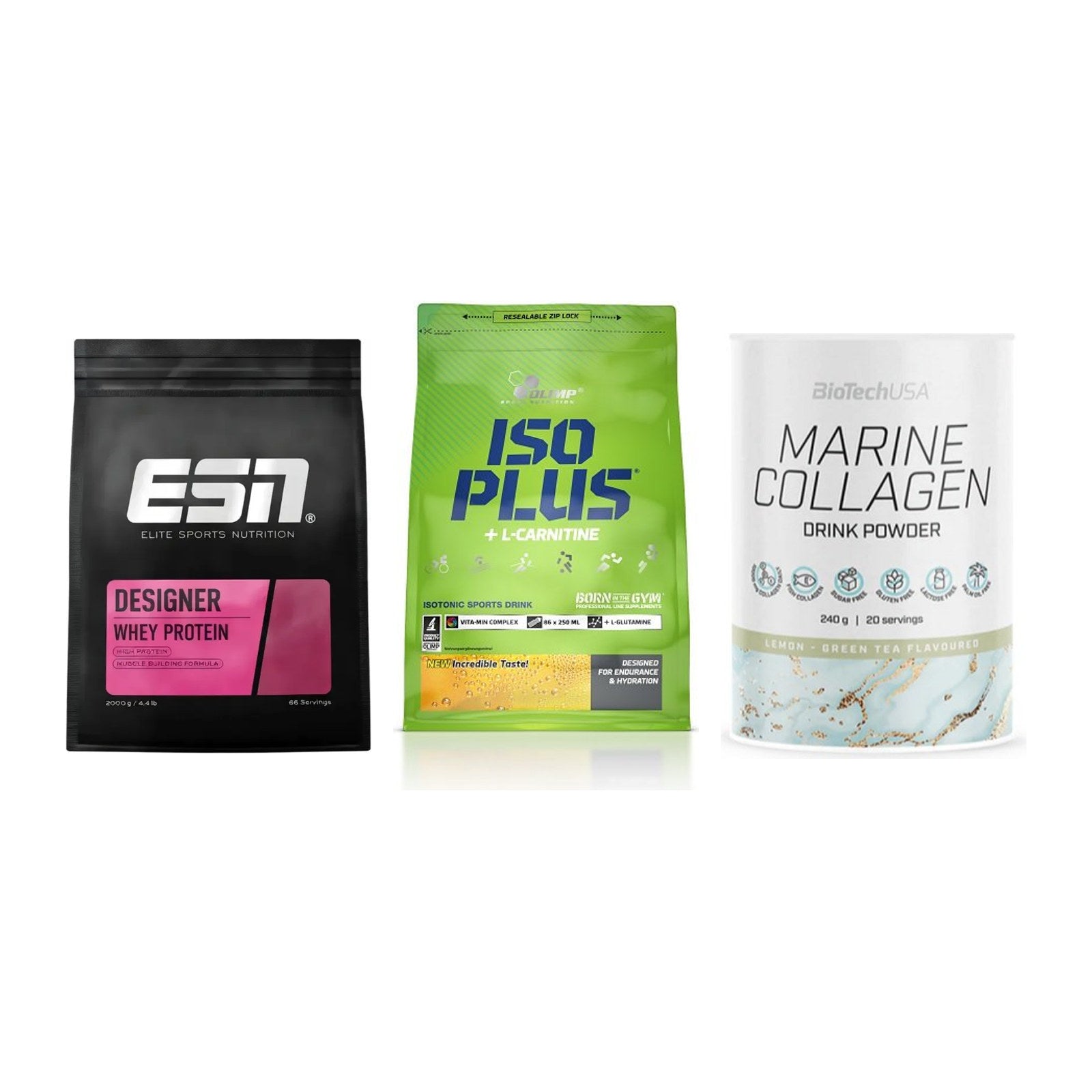 Regenerations-Set: ESN Designer + Olimp Iso Plus + BioTech Marine – alle enthaltenen Artikel