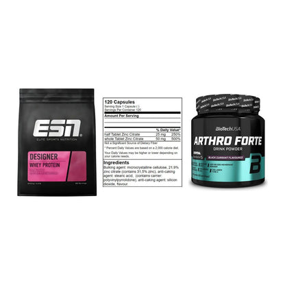 Regenerations-Set: ESN Designer + GN Zinc Citrate + BioTech Arthro – alle enthaltenen Artikel