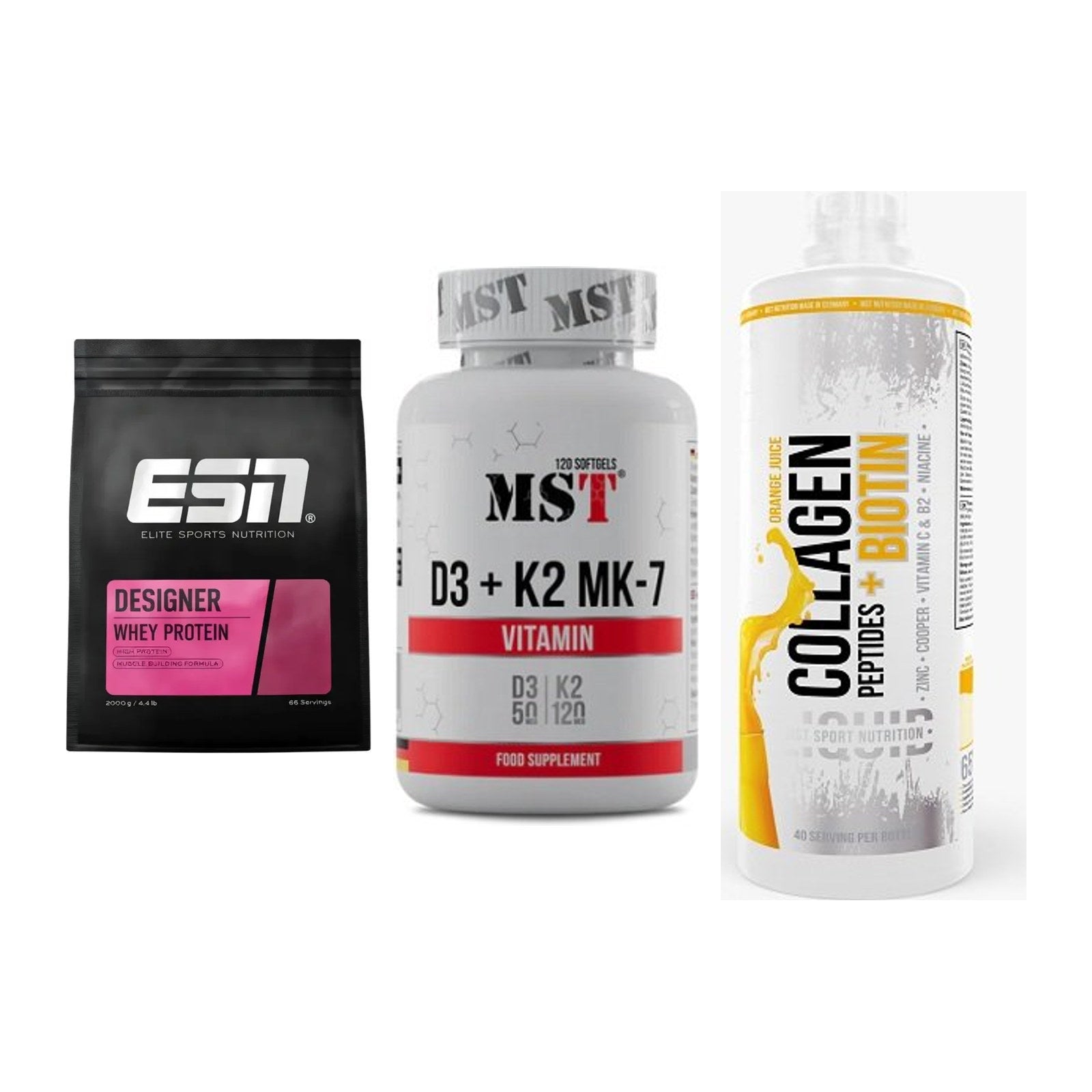 Regenerations-Set: ESN Designer + MST Vitamin D3 + MST Collagen – alle enthaltenen Artikel