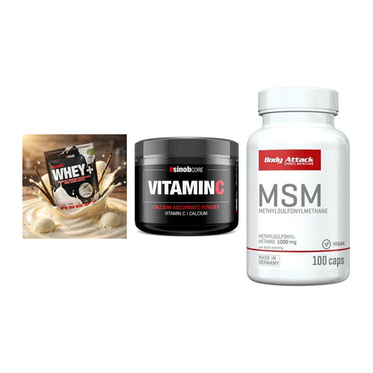 Regenerations-Set: Sinob Honest + Sinob Vitamin C + Body Attack MSM – alle enthaltenen Artikel