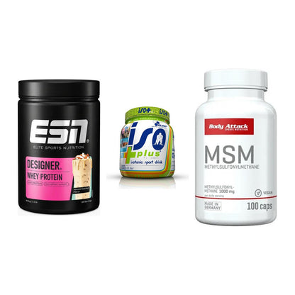 Regenerations-Set: ESN Designer + Olimp Iso Plus + Body Attack MSM – alle enthaltenen Artikel