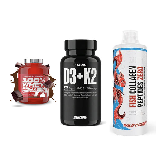 Regenerations-Set: Scitec 100% + Big Zone + MST Fish – alle enthaltenen Artikel