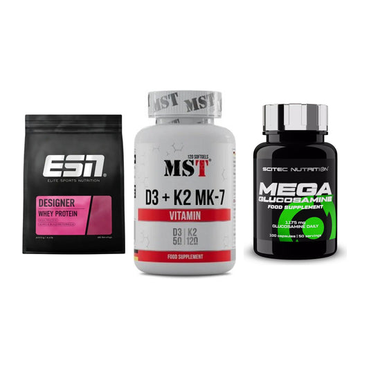 Regenerations-Set: ESN Designer + MST Vitamin D3 + Scitec Mega – alle enthaltenen Artikel