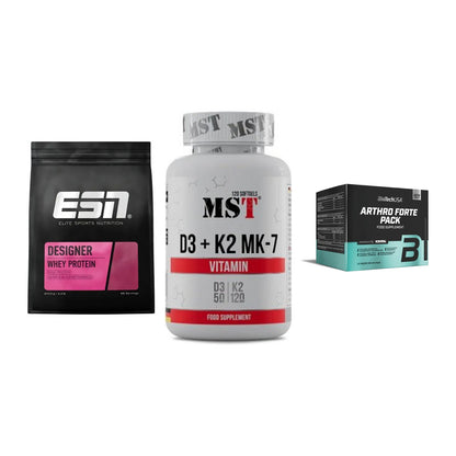 Regenerations-Set: ESN Designer + MST Vitamin D3 + BioTech Arthro – alle enthaltenen Artikel