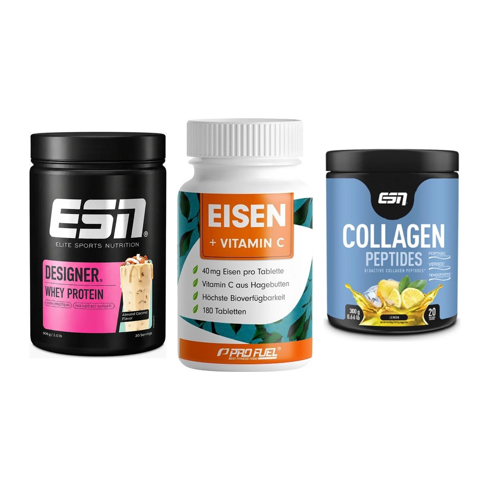 Regenerations-Set: ESN Designer + ProFuel EISEN + ESN Collagen – alle enthaltenen Artikel