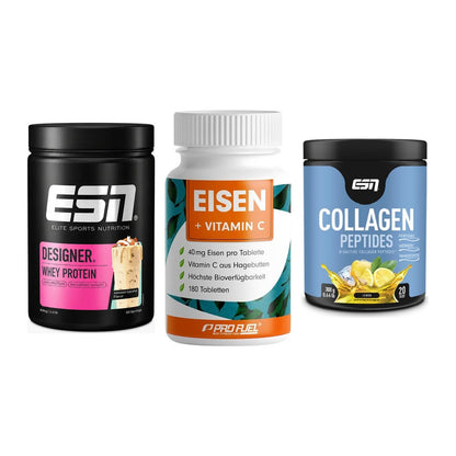 Regenerations-Set: ESN Designer + ProFuel EISEN + ESN Collagen – alle enthaltenen Artikel