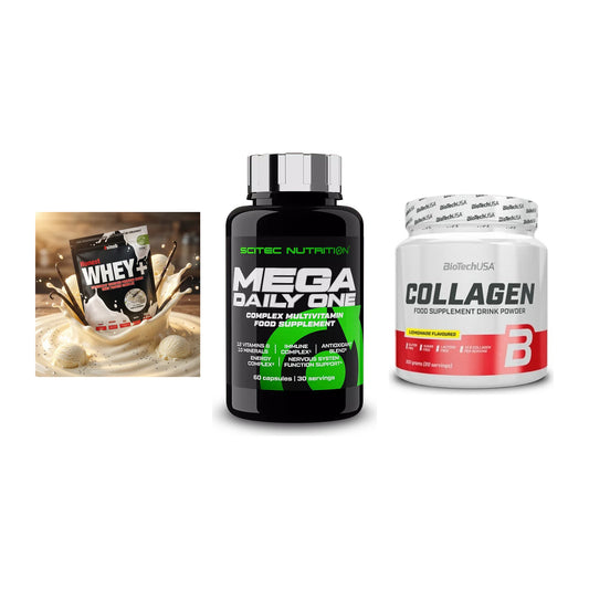 Regenerations-Set: Sinob Honest + Scitec Mega + BioTech Collage – alle enthaltenen Artikel