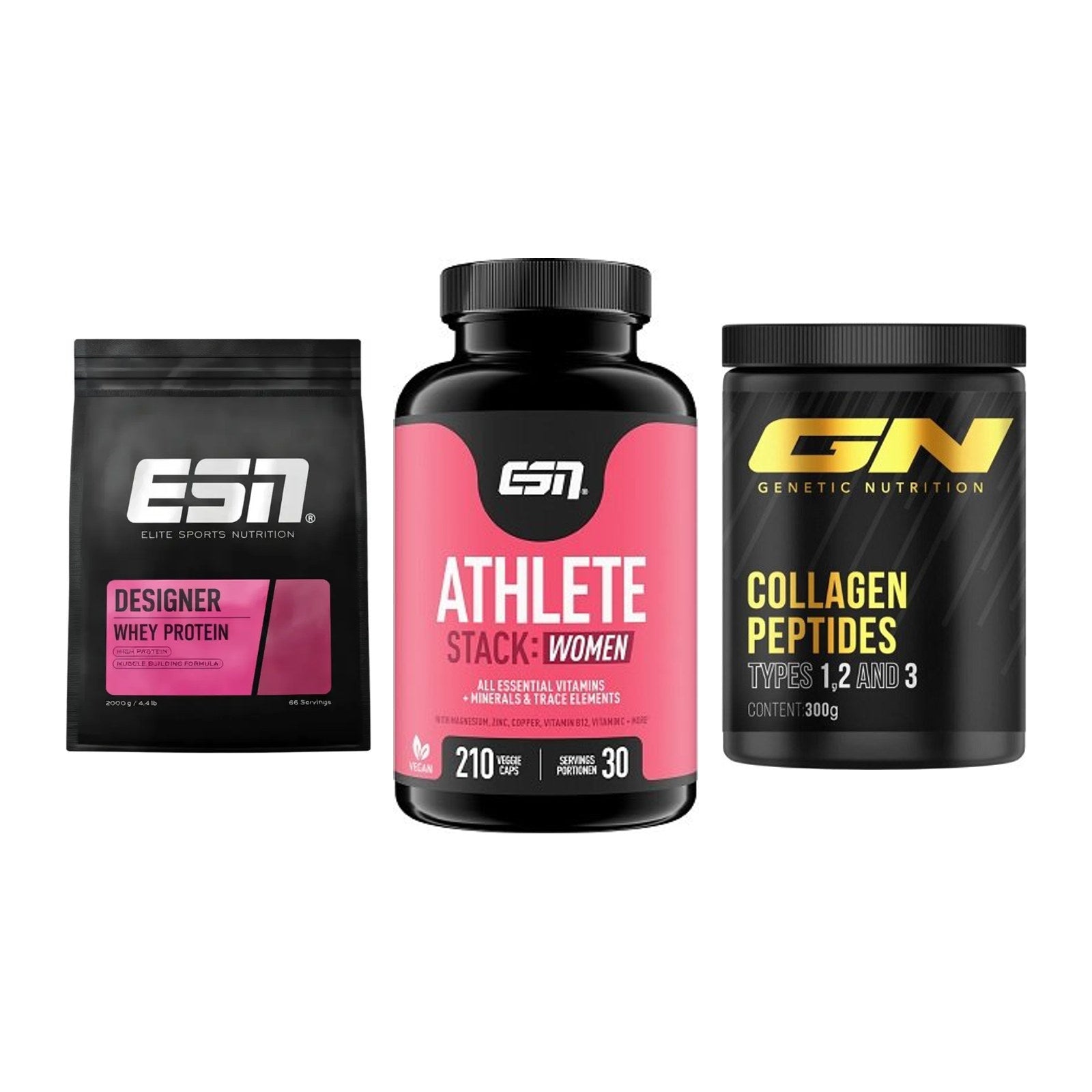 Regenerations-Set: ESN Designer + ESN Athlete + GN Peptan – alle enthaltenen Artikel