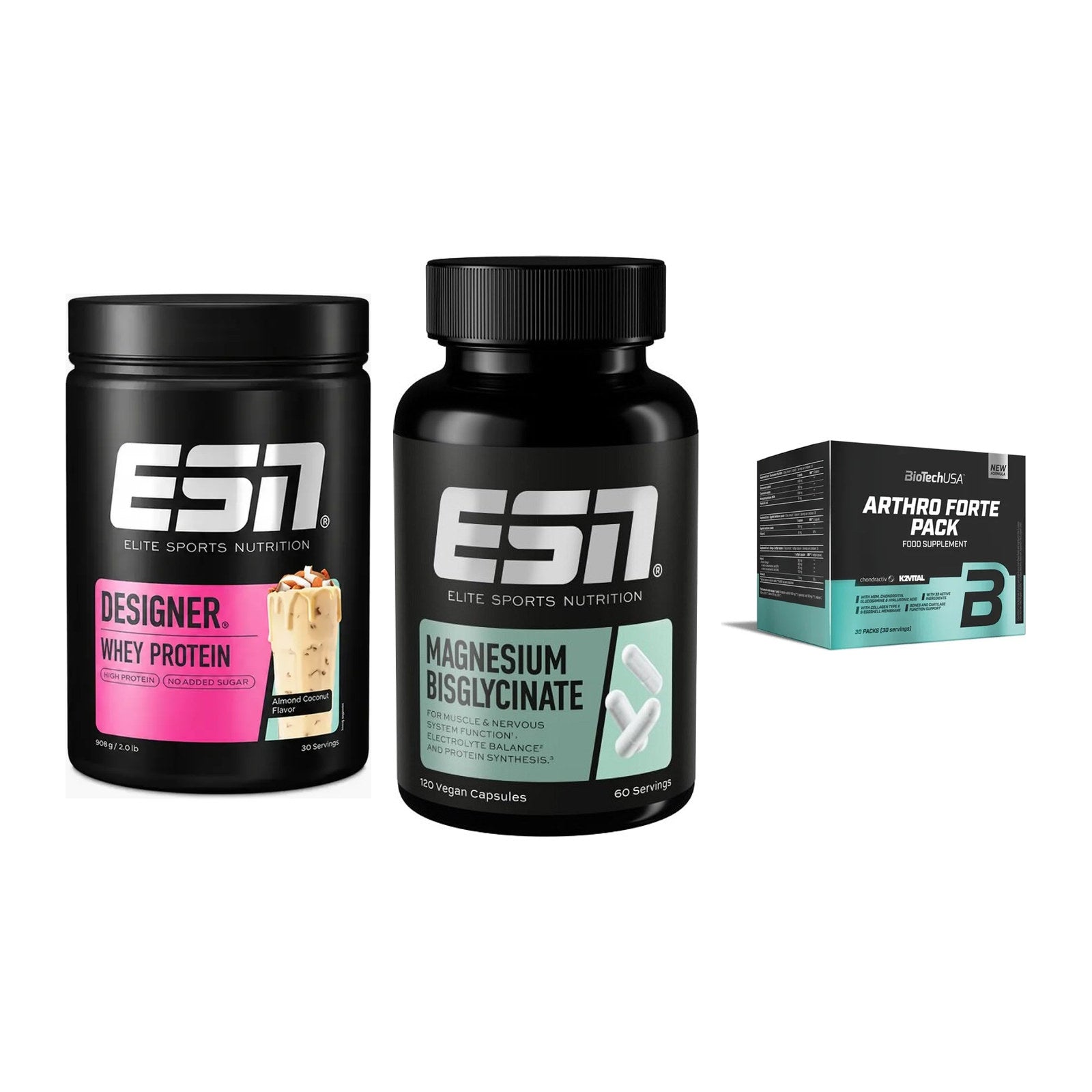 Regenerations-Set: ESN Designer + ESN Magnesium + BioTech Arthro – alle enthaltenen Artikel
