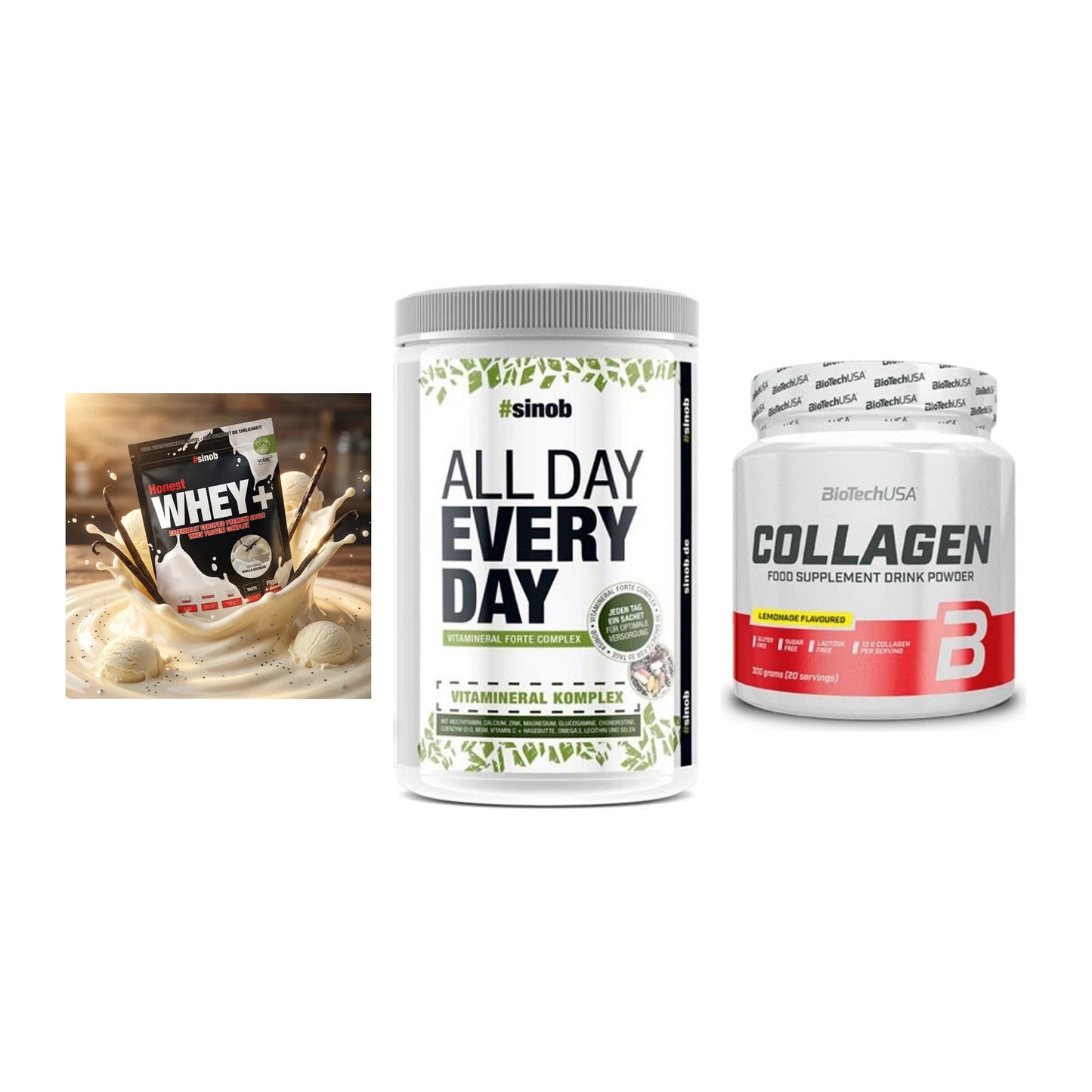 Regenerations-Set: Sinob Honest + Sinob All Day + BioTech Collage – alle enthaltenen Artikel
