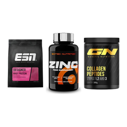 Regenerations-Set: ESN Designer + Scitec Zinc + GN Peptan – alle enthaltenen Artikel