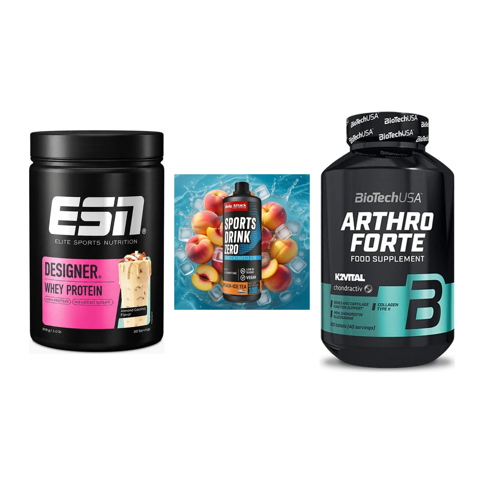 Regenerations-Set: ESN Designer + Body Attack + BioTech Arthro – alle enthaltenen Artikel