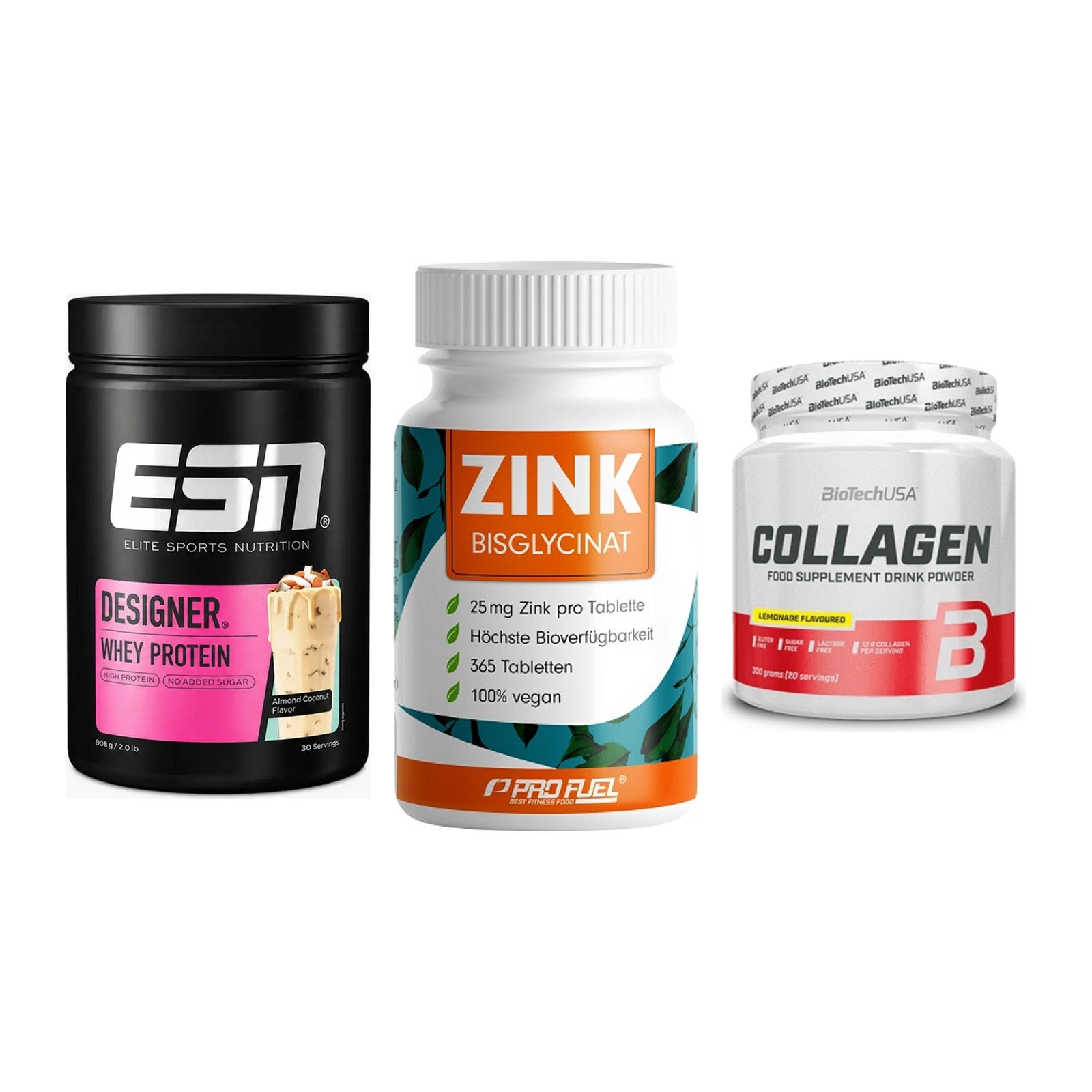 Regenerations-Set: ESN Designer + ProFuel Zink + BioTech Collage – alle enthaltenen Artikel