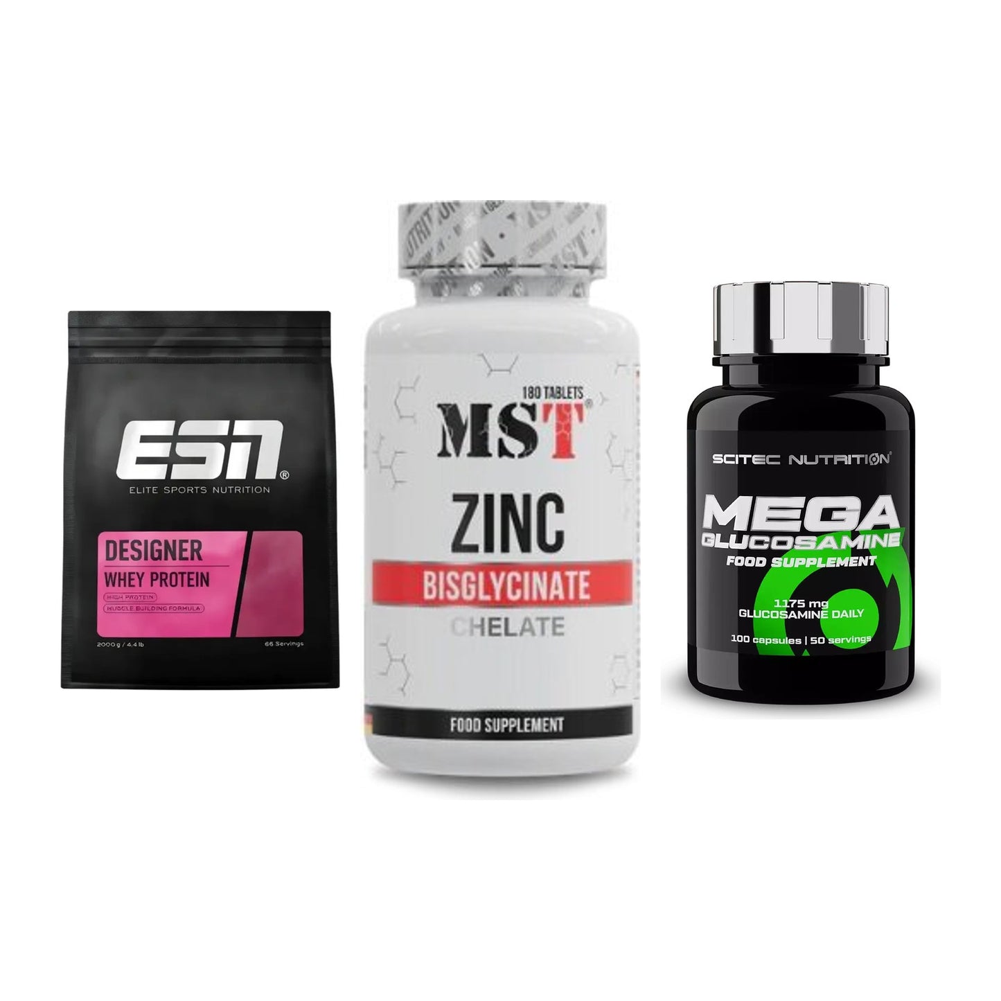 Regenerations-Set: ESN Designer + MST Zinc + Scitec Mega – alle enthaltenen Artikel
