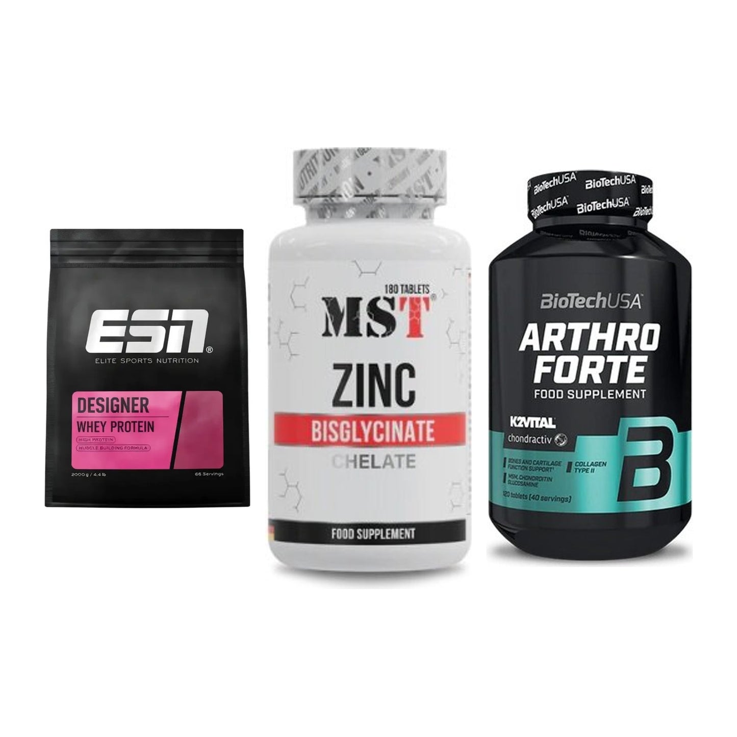 Regenerations-Set: ESN Designer + MST Zinc + BioTech Arthro – alle enthaltenen Artikel